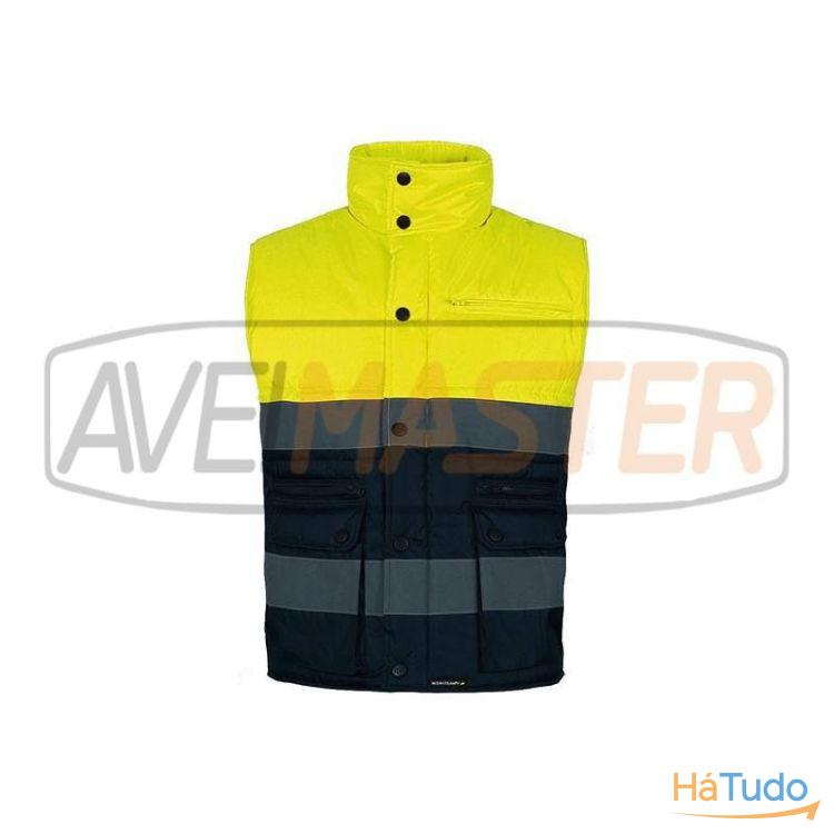Colete acolchoado Azul/Amarelo S4035 - Tamanho S Colete acolchoado Azul/Amarelo S4035 - Tamanho S