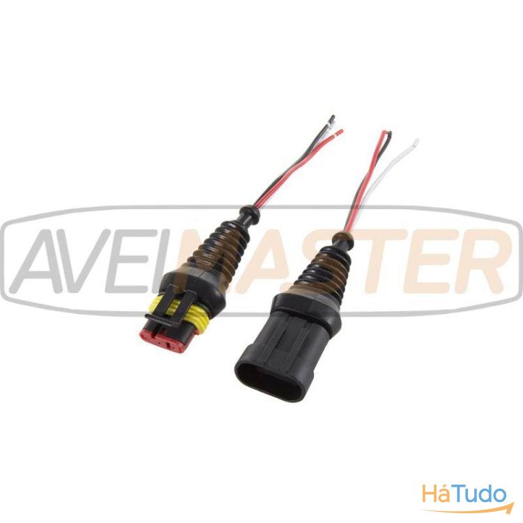 Ligacao Rapida M+F 3P c/Protecao Borracha e cabos 15cm Ligacao Rapida M+F 3P c/Protecao Borracha e cabos 15cm