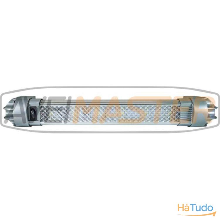 Barra Iluminacao INT Orient c/Inter Alu 327mm 6x1W 12/24v Barra Iluminacao INT Orient c/Inter Alu 327mm 6x1W 12/24v