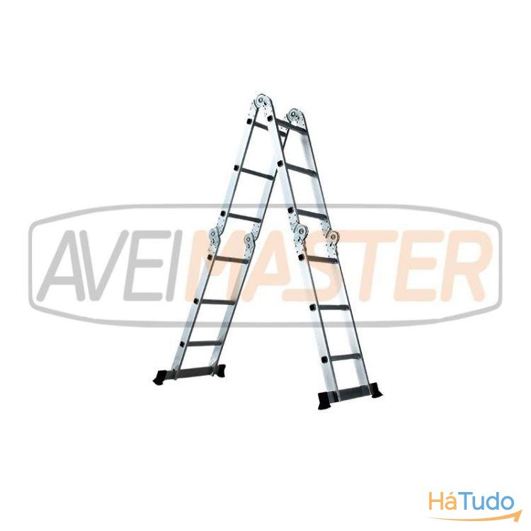 Escadote Aluminio Muliusos 12 degraus 3700mm 960540 Escadote Aluminio Muliusos 12 degraus 3700mm 960540