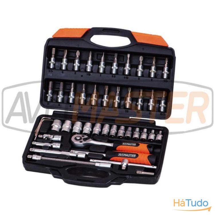 Conjunto 46 Ferramentas Manuais 1/4 com Caixa Plastica Conjunto 46 Ferramentas Manuais 1/4 com Caixa Plastica