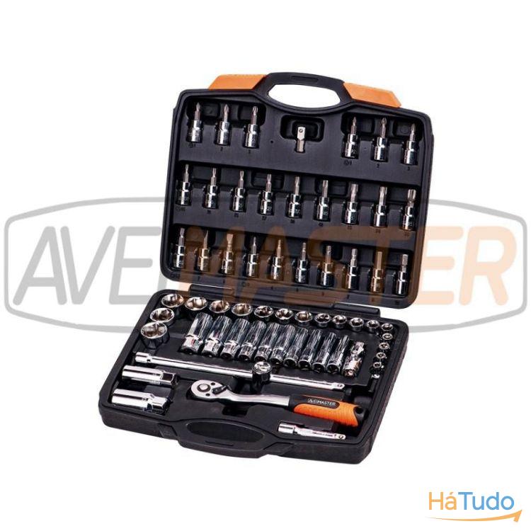 Conjunto 61 Ferramentas Manuais 3/8 com Caixa Plastica Conjunto 61 Ferramentas Manuais 3/8 com Caixa Plastica
