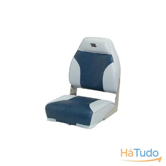 Assento Encosto Alto Sem placa Cinza/Vermelho- Wise Seating
