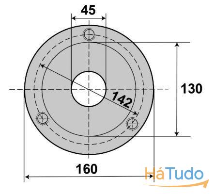 Bucha de 3 grampos 160mm Bucha de 3 grampos 160mm
