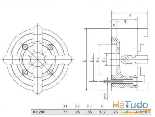 Bucha 4 Grampos 125mm Bucha 4 Grampos 125mm