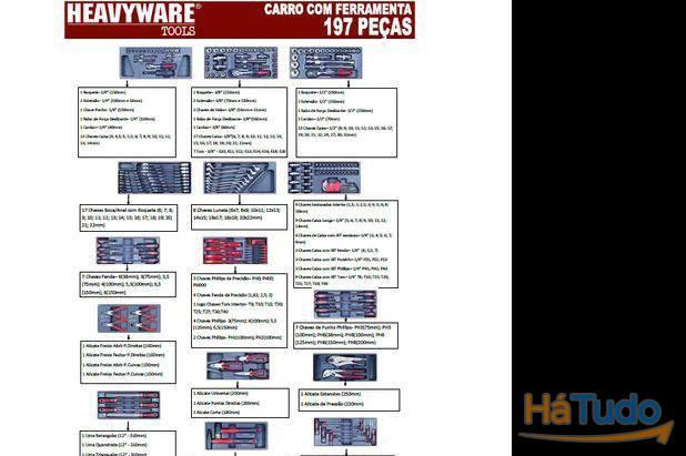 Carro De 7 Gavetas Com Ferramenta Da Heavywear Carro De 7 Gavetas Com Ferramenta Da Heavywear