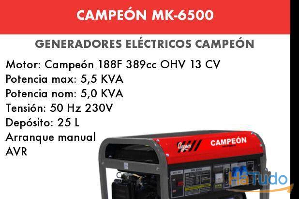 Gerador MK 6500 Gerador 5.5 KVA - Monofasico Gerador MK 6500 Gerador 5.5 KVA - Monofasico