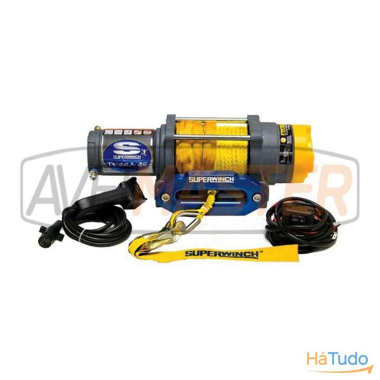 Guincho Eletrico Superwinch Terra 45 2041Kg 12V Cabo Sint. Guincho Eletrico Superwinch Terra 45 2041Kg 12V Cabo Sint.