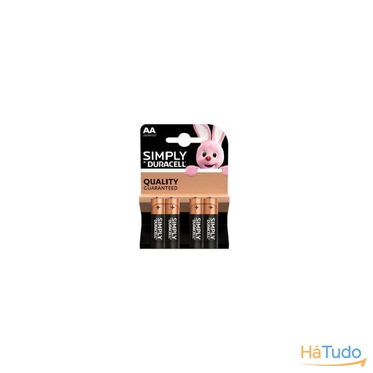 Pilha Simply By Duracell AA / LR6 Pack 4