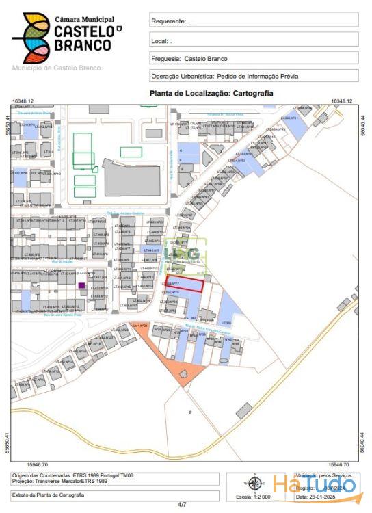 Lote de terreno para construção de moradia geminada em Castelo Branco Lote de terreno para construção de moradia geminada em Castelo Branco