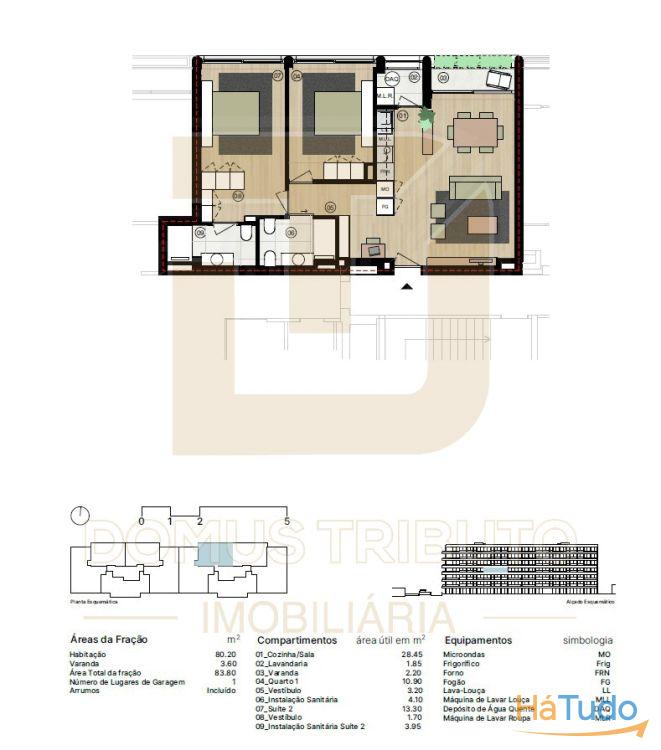 T2 em Matosinhos Sul em Construção, com Varanda Lugar de Garagem e Arrumos T2 em Matosinhos Sul em Construção, com Varanda Lugar de Garagem e Arrumos