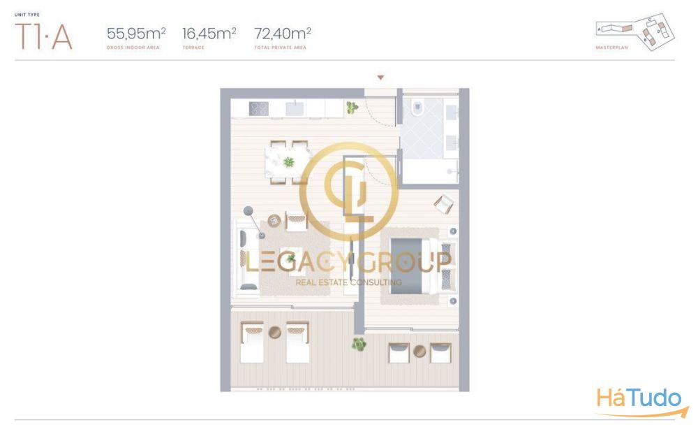 Apartamento com 1 quarto localizado encosta do Carvoeiro vista mar Apartamento com 1 quarto localizado encosta do Carvoeiro vista mar