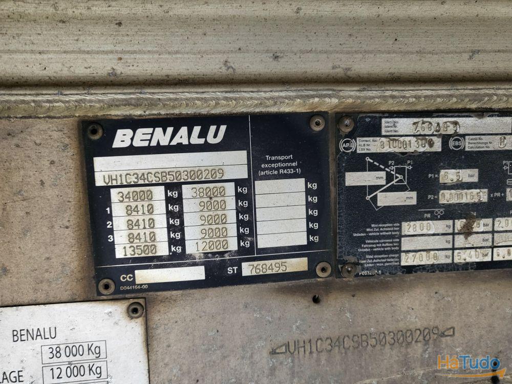 Benalu Semi Reboque Basculante 3 eixos alumínio Benalu Semi Reboque Basculante 3 eixos alumínio