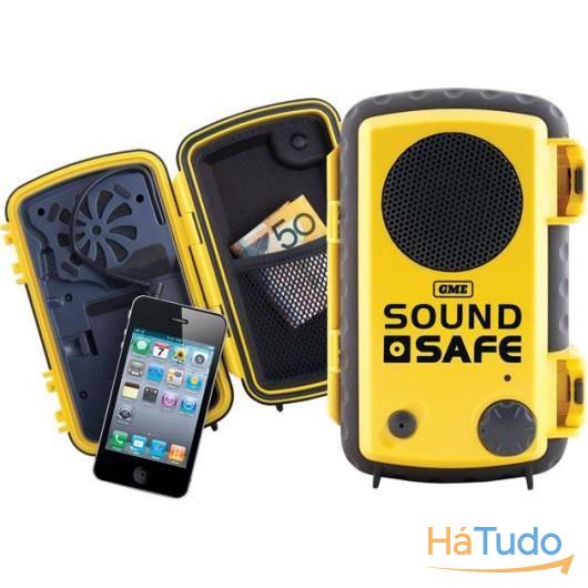 Caixa Estanque com Altifalante e ligação audio  SOUND SAFE