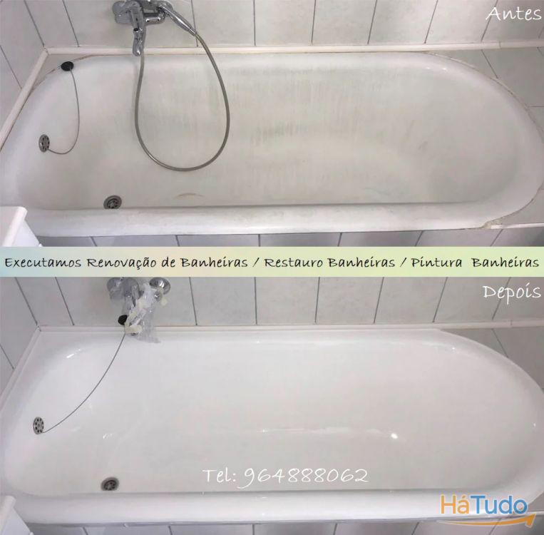 Renovação Banheiras, Restauro de banheiras, Pintura de Banheiras - esmaltagem, vitrificação, ..
