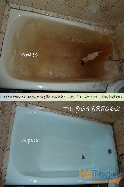 Renovação Banheiras, Restauro de banheiras, Pintura de Banheiras - esmaltagem, vitrificação, ..