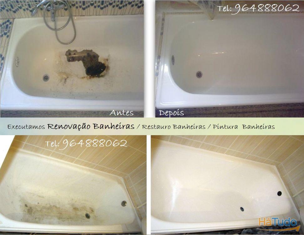 Renovação Banheiras, Restauro de banheiras, Pintura de Banheiras - esmaltagem, vitrificação, ..