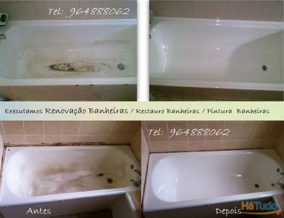 Renovação Banheiras, Restauro de banheiras, Pintura de Banheiras - esmaltagem, vitrificação, ..