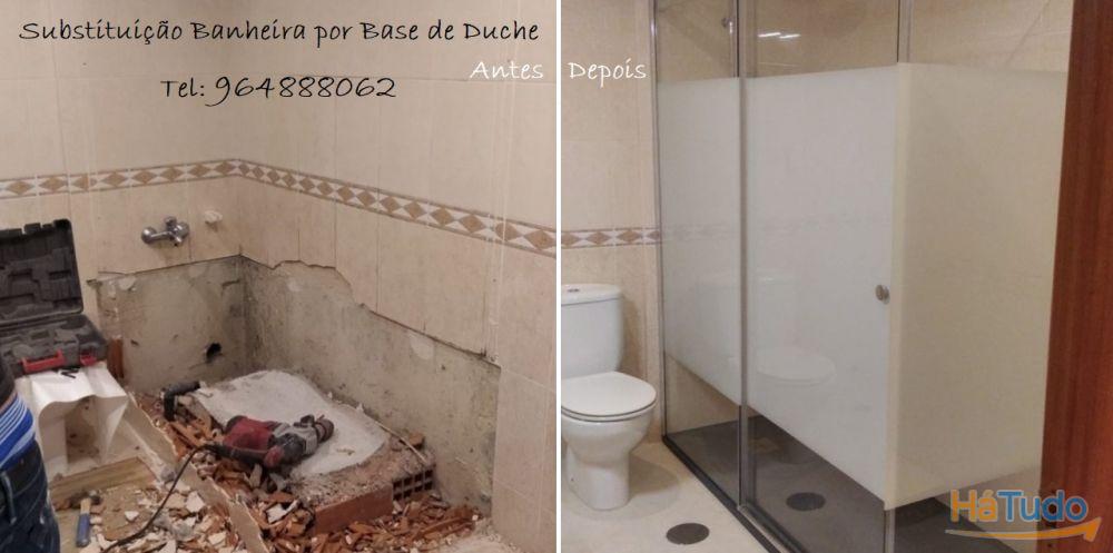 Substituição Banheira por Base de Duche Substituição Banheira por Base de Duche