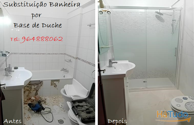 Substituição Banheira por Base de Duche Substituição Banheira por Base de Duche