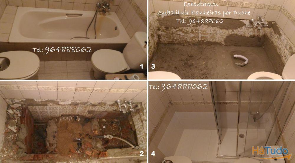 Substituição Banheira por Base de Duche Substituição Banheira por Base de Duche