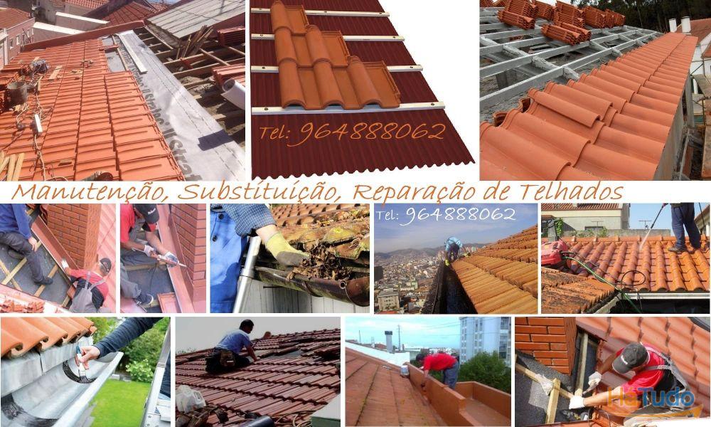 Limpeza de Telhados, Reparação de Telhados - Substituição de Telhados. Limpeza de Telhados, Reparação de Telhados - Substituição de Telhados.