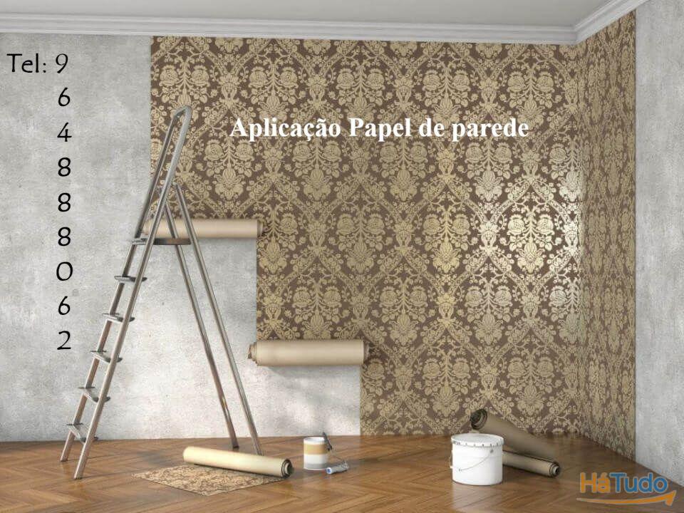Aplicação de papel de parede Aplicação de papel de parede