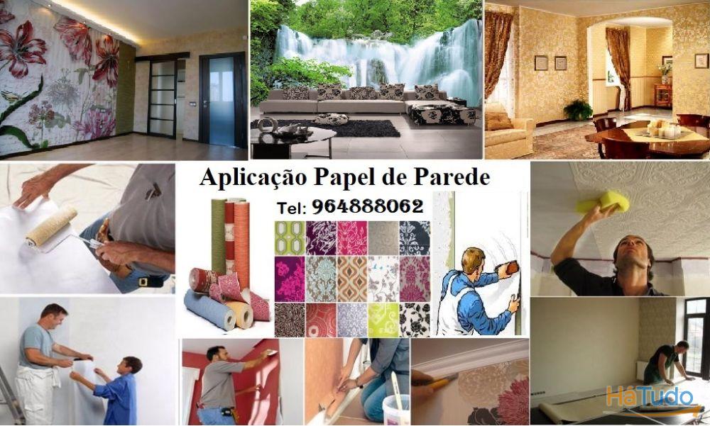Aplicação de papel de parede Aplicação de papel de parede