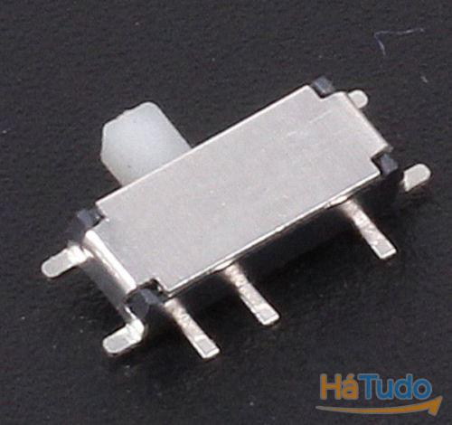 Botão Mini SMD Slide Micro Switch 1P2T 7 Pinos - Pack 5 Unidades